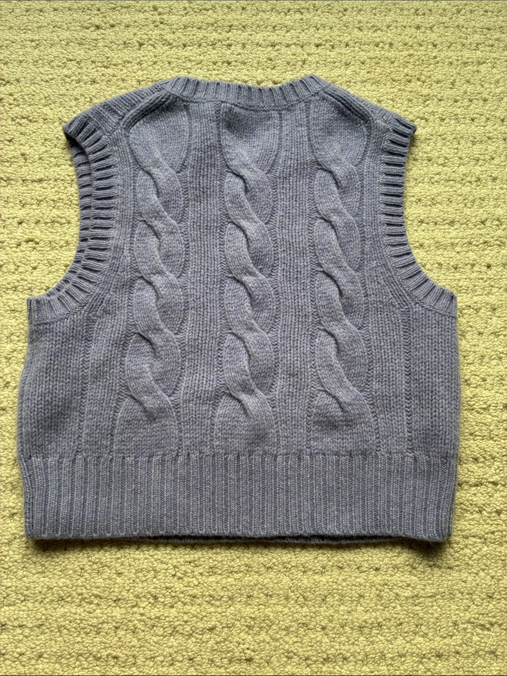 Polo Ralph Lauren NWT Women’s Purple Cable Wool Cashmere Sweater Vest Small NEW - Picture 4 of 10